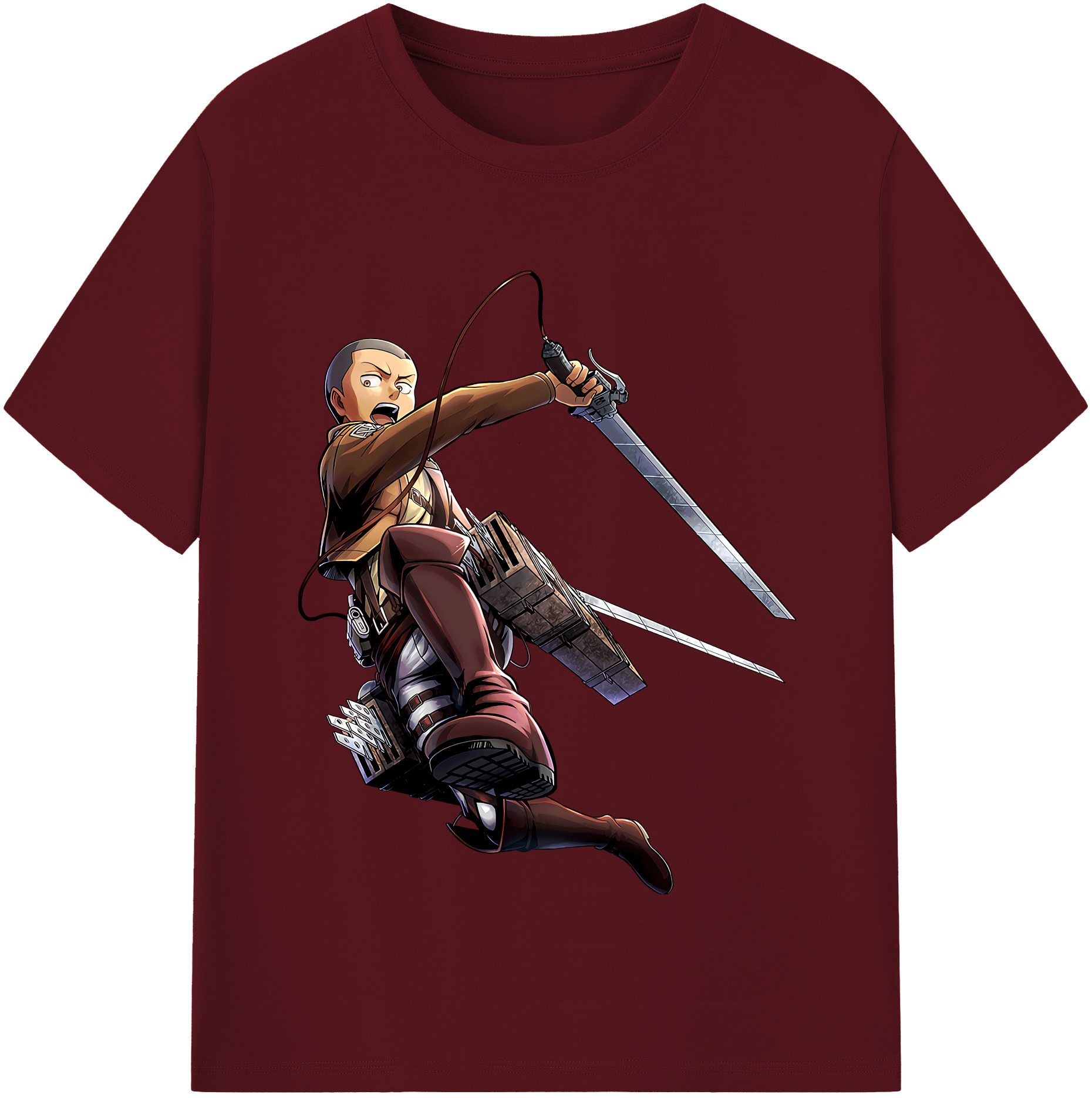 （画像用） 進撃の巨人 コニー·スプリンガー Attack on Titan Connie Springer 綿100％半袖Tシャツ（フロントプリント）